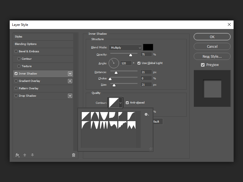 shadow contour example