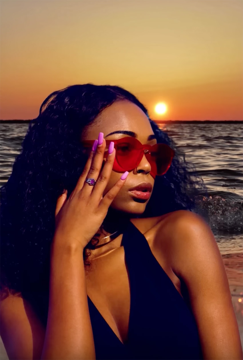 Image placed on a new background using Select and Mask