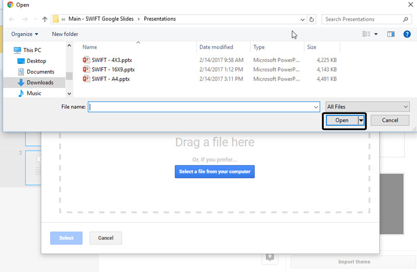 Change Google Theme - Google Slides SWIFT Theme Contents