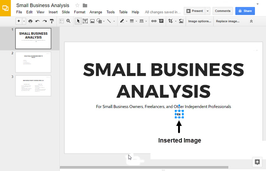 Slide With Image in GoogleSlides