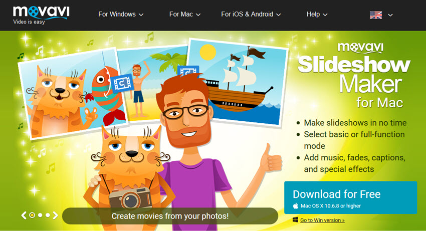 Movavi Slideshow software for Mac