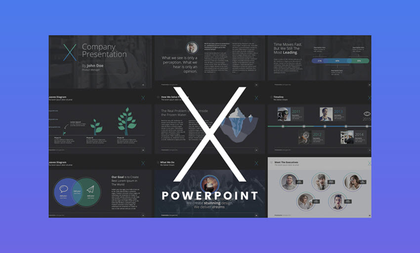 X Note PowerPoint Template