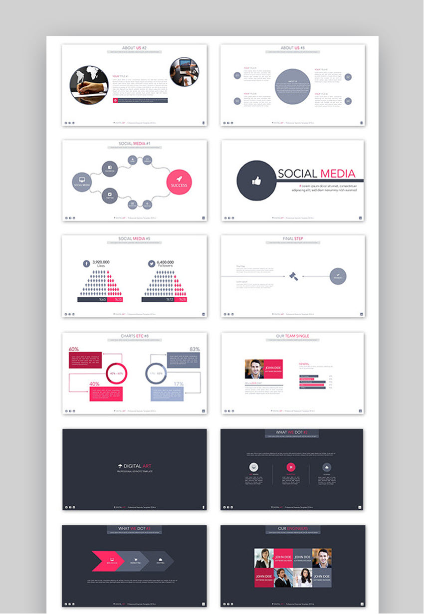 Digital Art Creative PowerPoint Template