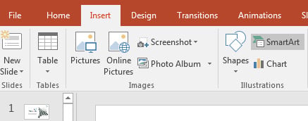 Insert SmartArt in PowerPoint