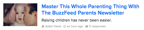 BuzzFeed headline example