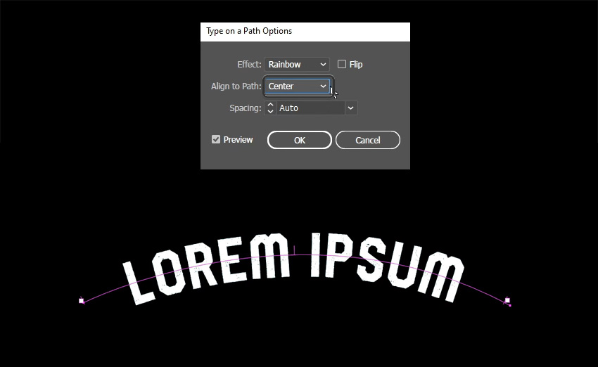 center text position