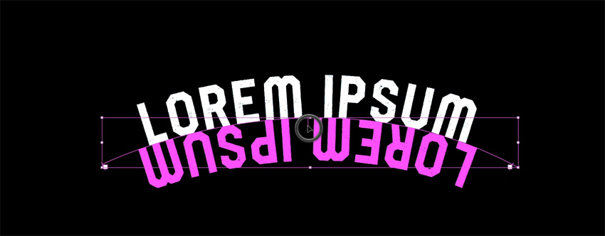 flipping the text manually