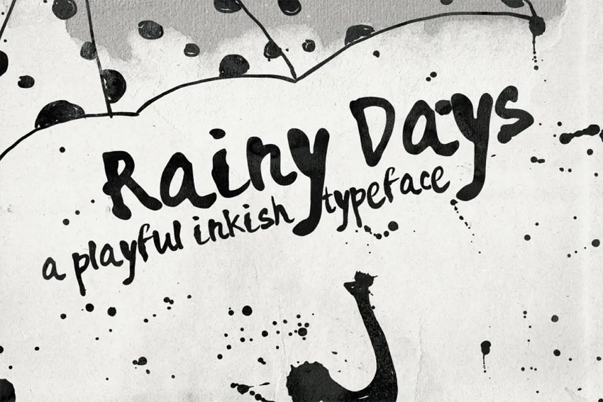 Rainy Days - a Playful typeface