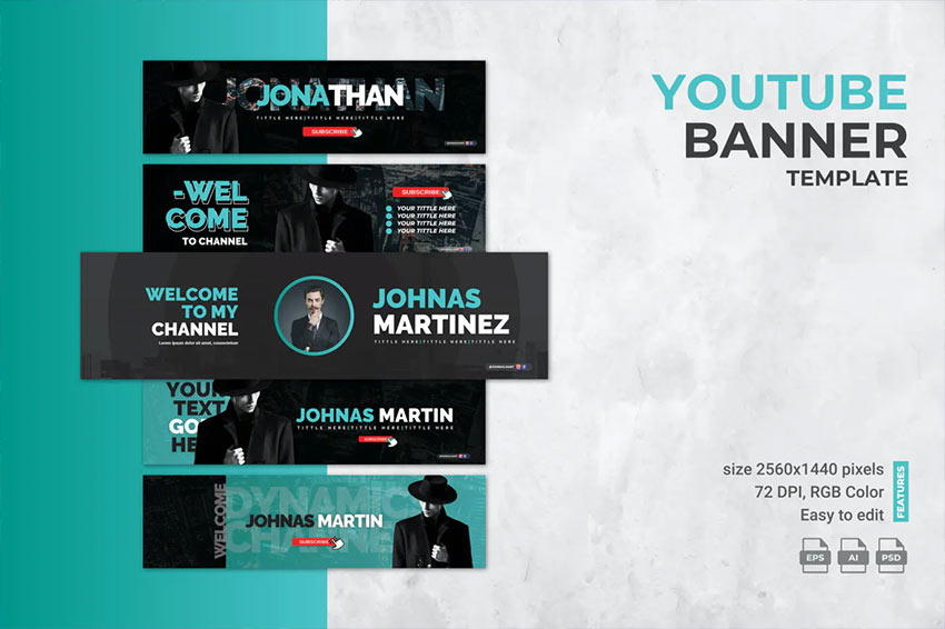 Modern Youtube Banner Template