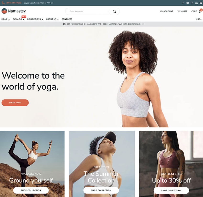 namastey shopify template