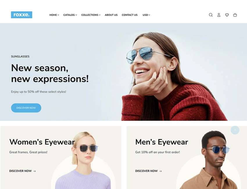 roxxe ecommerce shopify theme