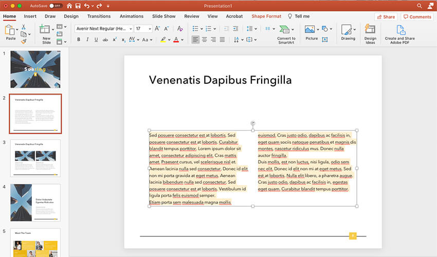 Replacing content in the Soaring template on Envato Elements