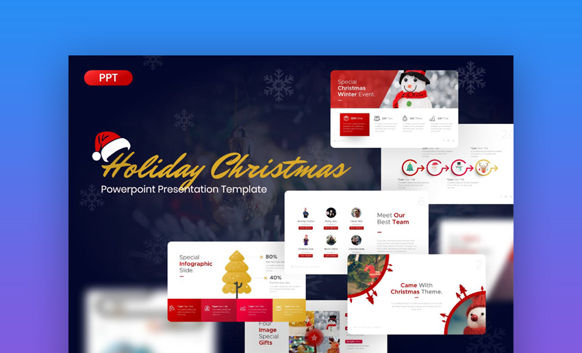 Holiday Christmas: Plantilla prémium de PowerPoint