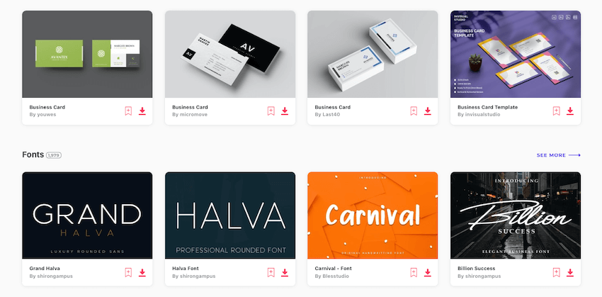 Envato Elements offers a wide range of business card templates to choose from. 