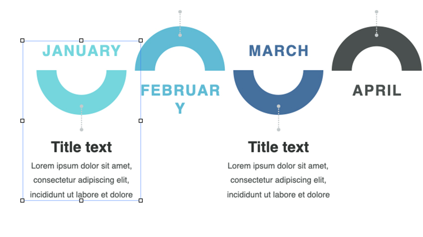 Monthly timeline template Keynote