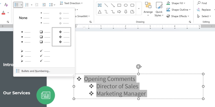 How to change bullet color in PowerPoint
