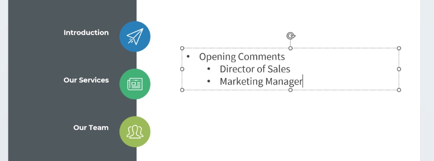 How to indent bullet point in PowerPoint