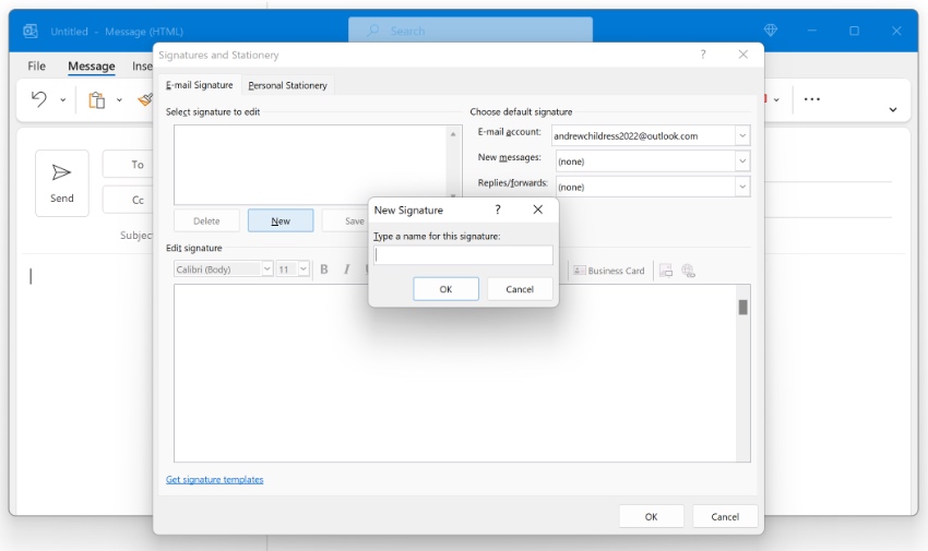 How to make an email signature Outlook