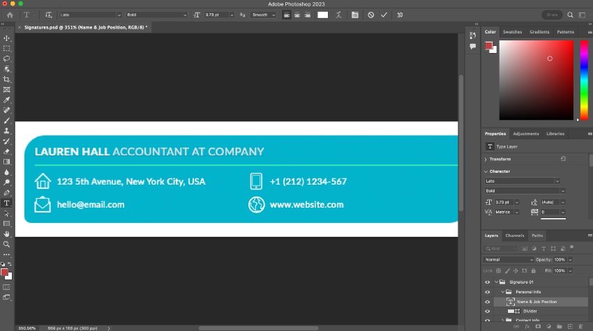 Signature templates for Outlook