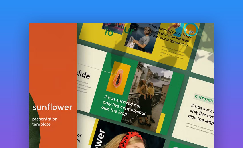 4 Sunflower creative titles for presentations