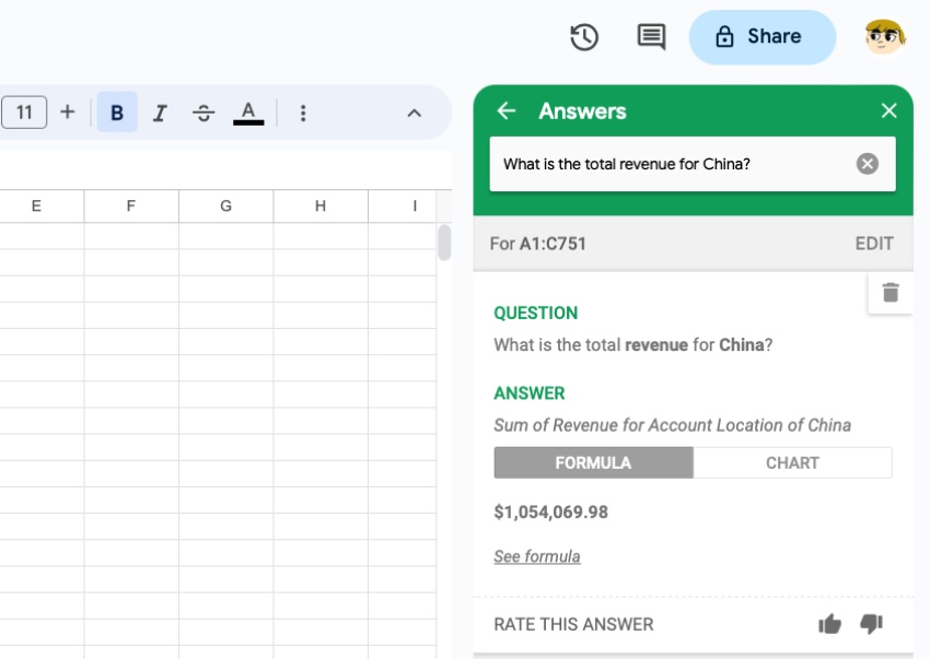 Intro spreadsheet AI