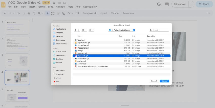 How to add a GIF to Google Slides