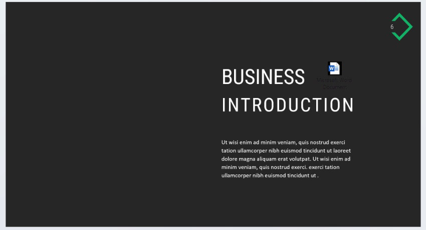 Updated intro how to insert a Word document into PowerPoint