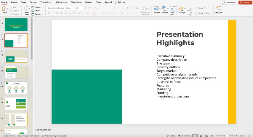 PowerPoint speaker notes