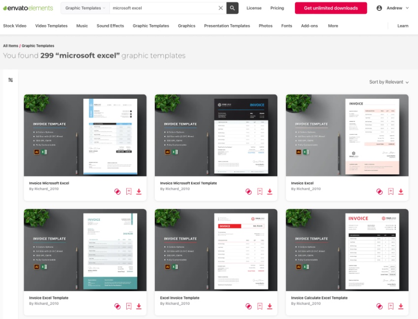 Elements percent increase in Excel formula