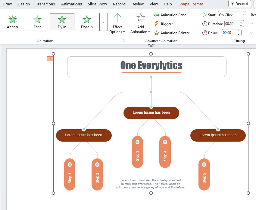 PowerPoint mind map template animation