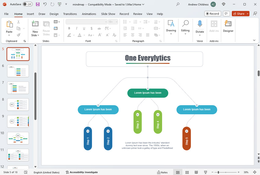 Updated adjusted slide mind template PowerPoint