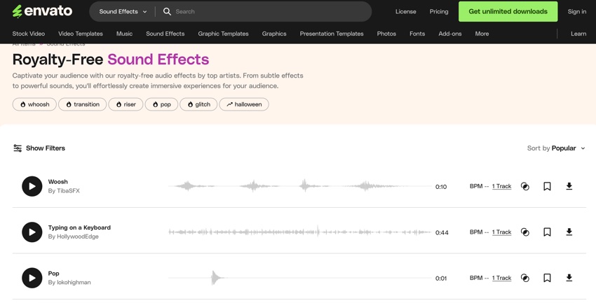 Envato audio