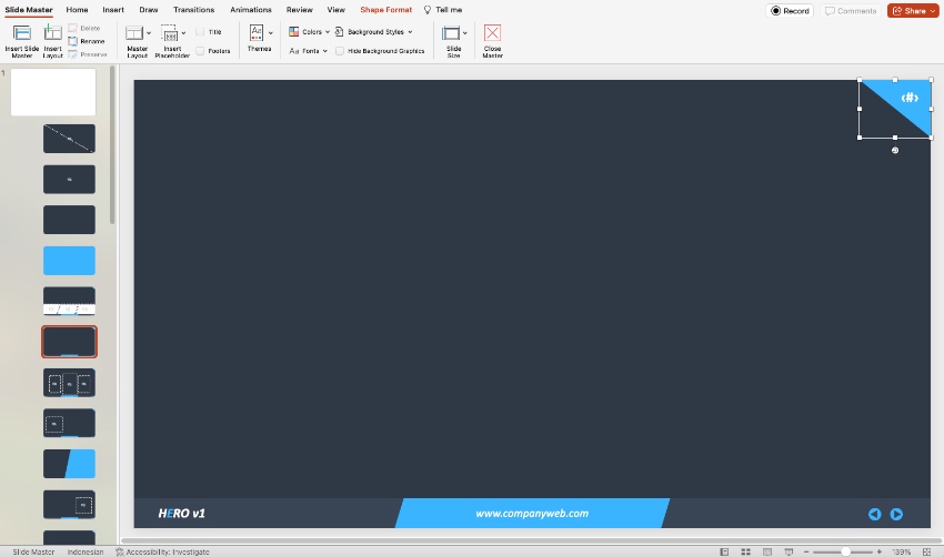 Master slide change PPT template