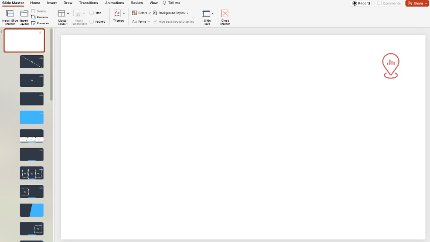 Slide master change PPT layout