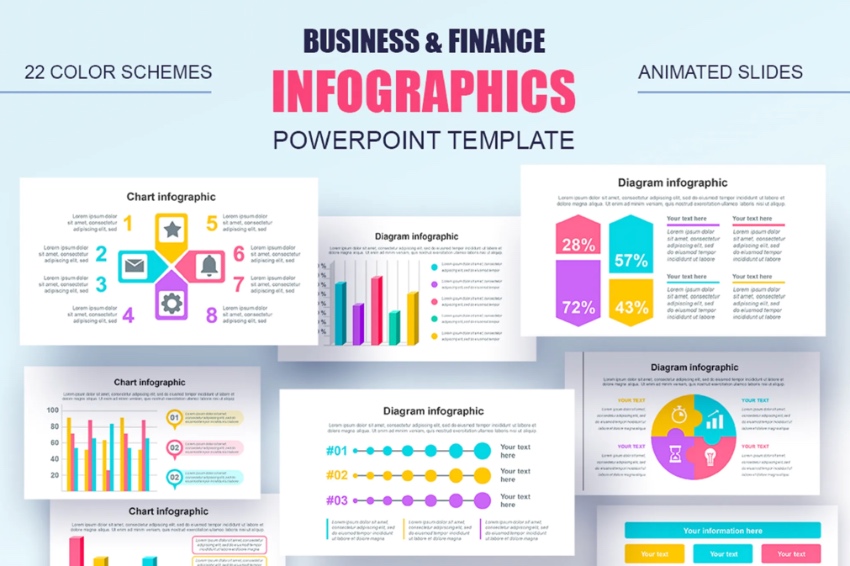 Infografik Präsentation Fähigkeiten PPT