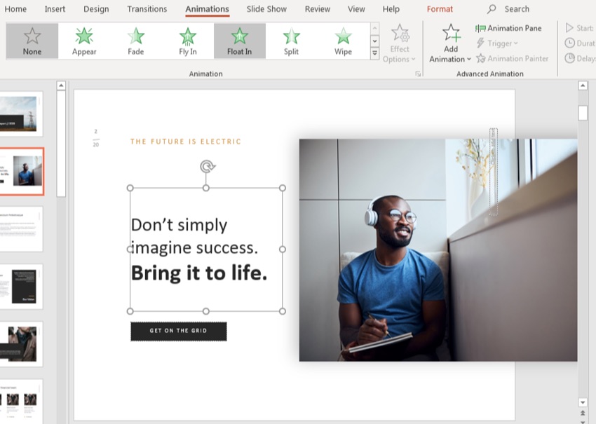 Añade animaciones a tus diseños PowerPoint