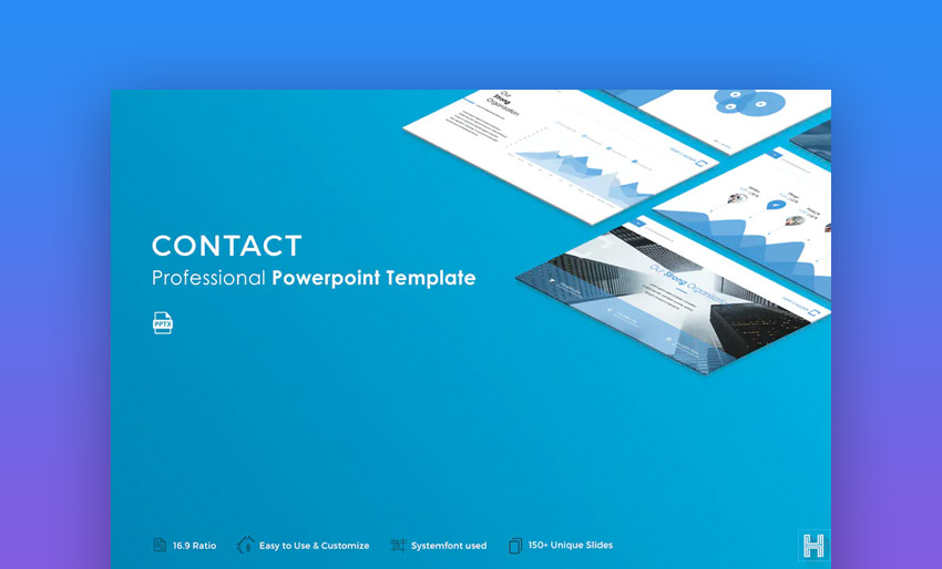 Contact - Plantilla de diseños PowerPoint
