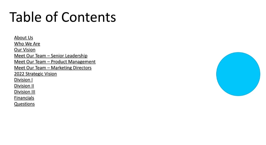So fügen Sie Inhaltsverzeichnisse in PowerPoint ein