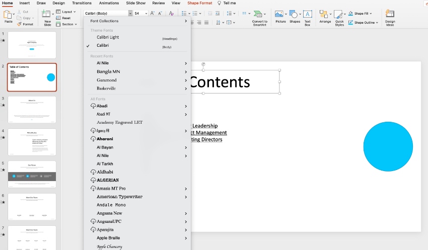 So erstellen Sie Inhaltsverzeichnisse in PowerPoint