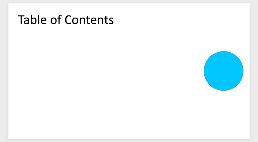 Inhaltsverzeichnis in PowerPoint