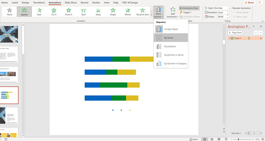 Animation pane sequence