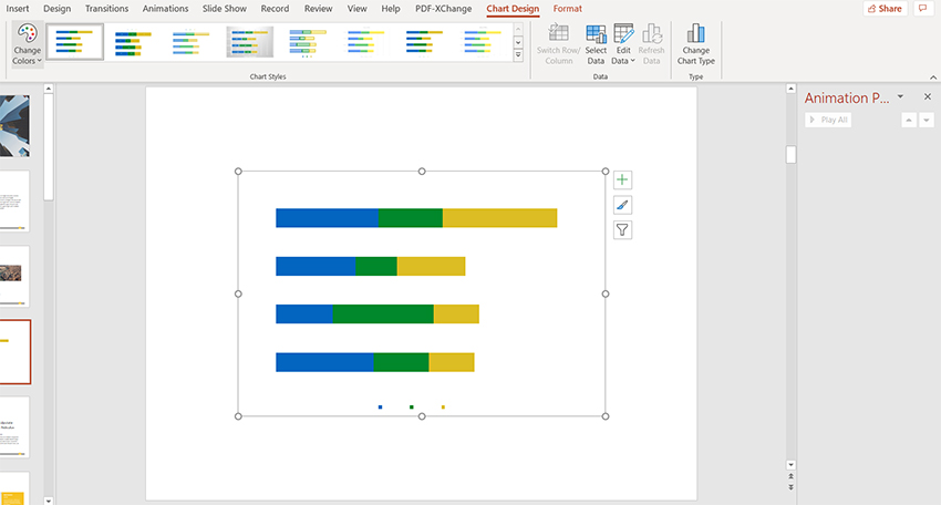 Chart animation pane PowerPoint