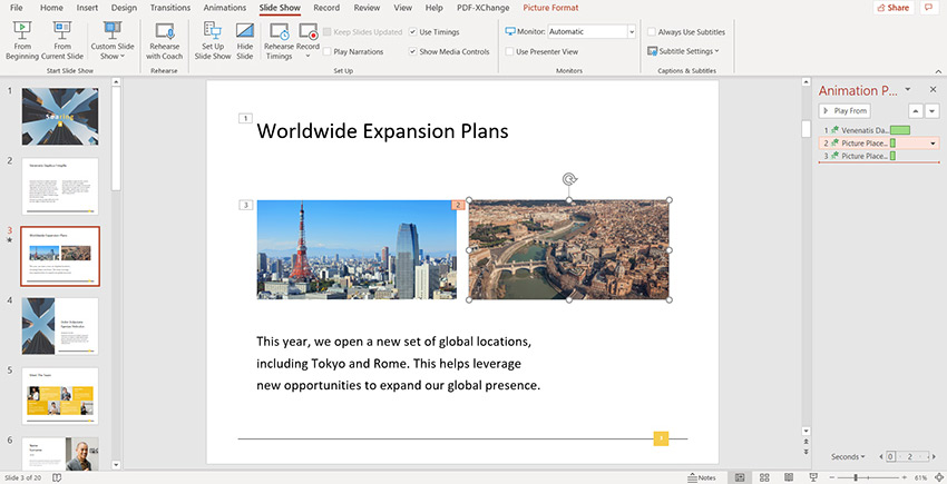 How to vie animations in PowerPoint v2