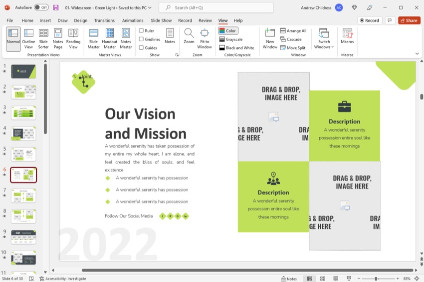 Use others standard PPT features