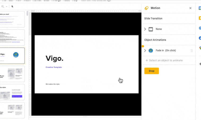On click animate GIFs