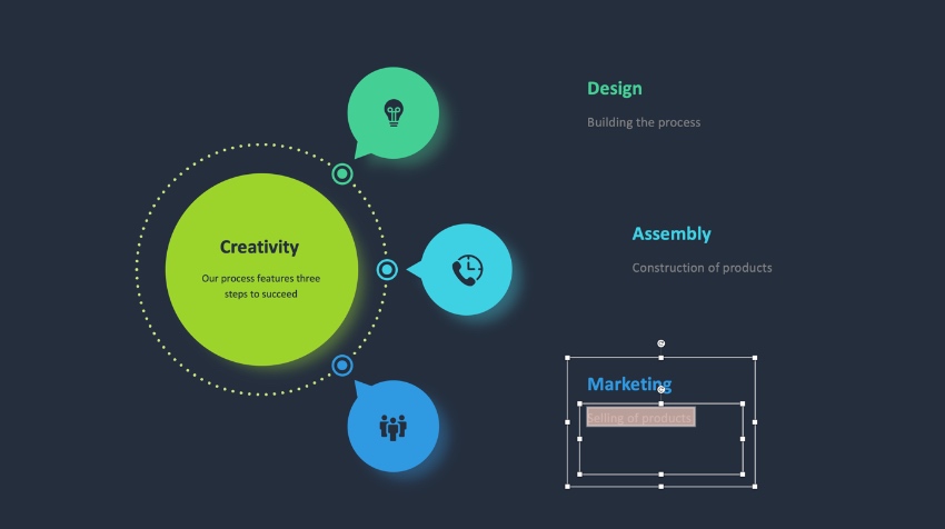 Circular PowerPoint flowchart