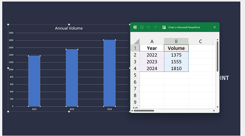 Intro embedded Excel in PPT