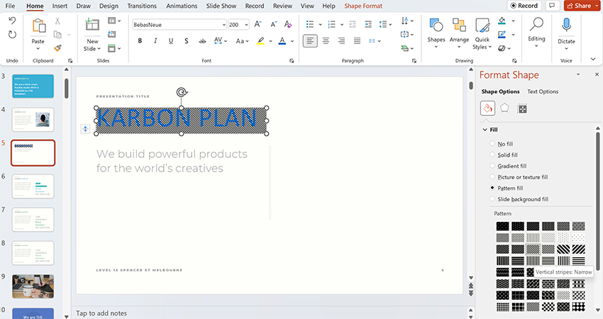 Text effects PPT
