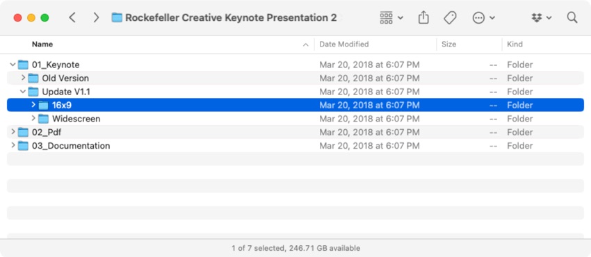 Rockefeller creative Keynote template