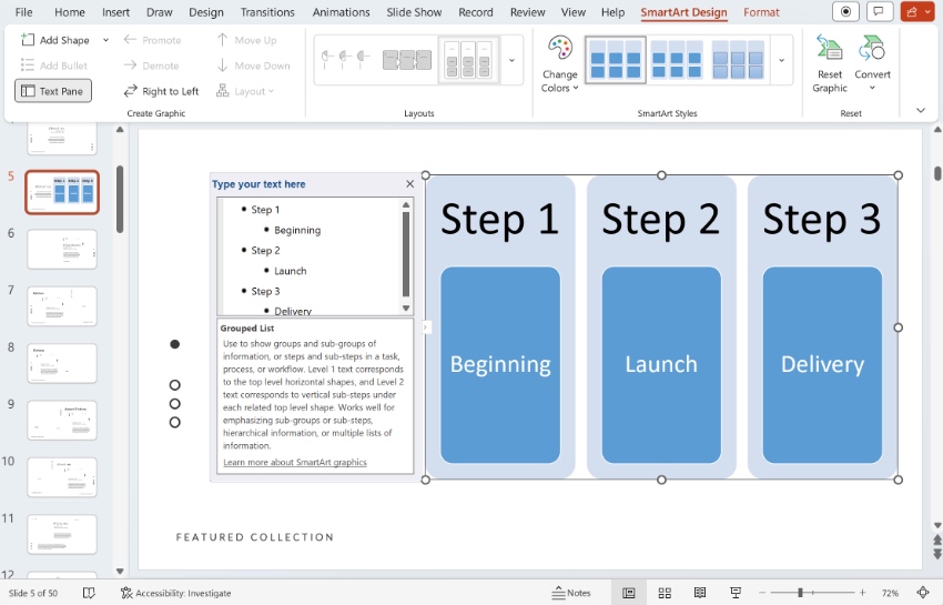 Change SmartArt PowerPoint Design
